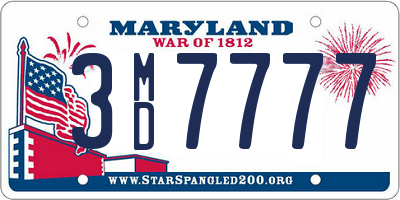 MD license plate 3MD7777