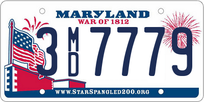 MD license plate 3MD7779