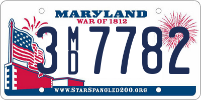 MD license plate 3MD7782