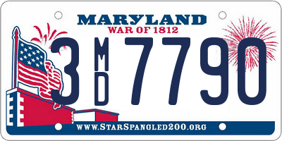 MD license plate 3MD7790