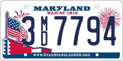 MD license plate 3MD7794