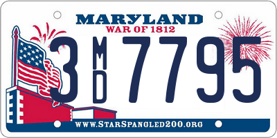 MD license plate 3MD7795