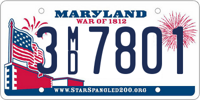 MD license plate 3MD7801