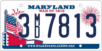 MD license plate 3MD7813