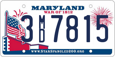 MD license plate 3MD7815
