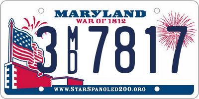 MD license plate 3MD7817