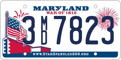 MD license plate 3MD7823