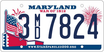 MD license plate 3MD7824