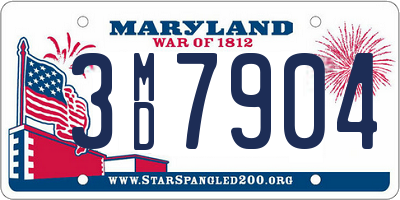 MD license plate 3MD7904