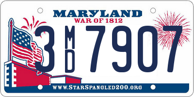 MD license plate 3MD7907