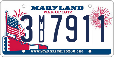 MD license plate 3MD7911