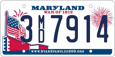 MD license plate 3MD7914