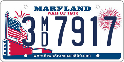 MD license plate 3MD7917