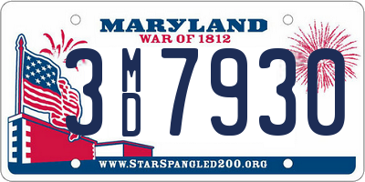 MD license plate 3MD7930