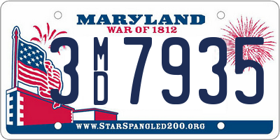 MD license plate 3MD7935