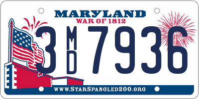 MD license plate 3MD7936