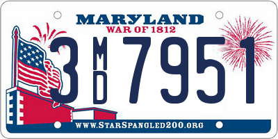 MD license plate 3MD7951