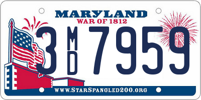 MD license plate 3MD7959