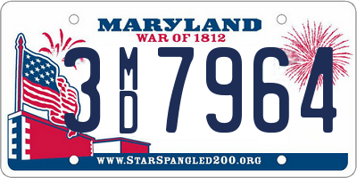 MD license plate 3MD7964