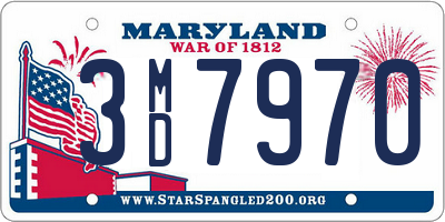 MD license plate 3MD7970