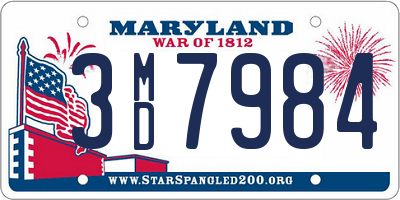 MD license plate 3MD7984