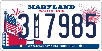 MD license plate 3MD7985