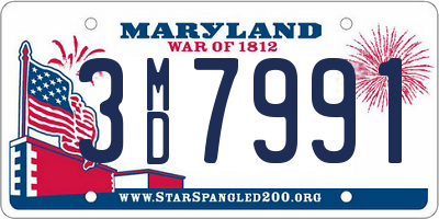 MD license plate 3MD7991