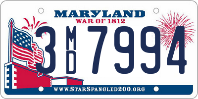 MD license plate 3MD7994