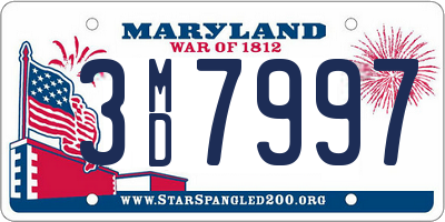 MD license plate 3MD7997