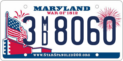 MD license plate 3MD8060