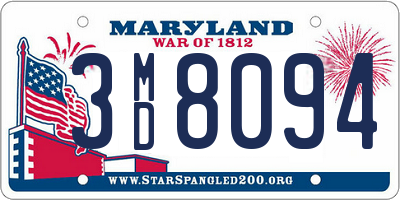 MD license plate 3MD8094