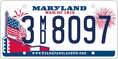 MD license plate 3MD8097