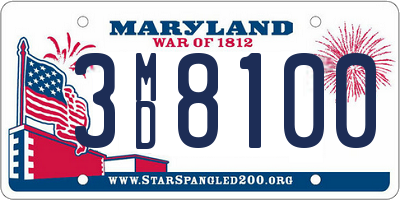 MD license plate 3MD8100