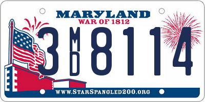 MD license plate 3MD8114