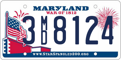 MD license plate 3MD8124