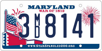 MD license plate 3MD8141