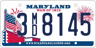 MD license plate 3MD8145