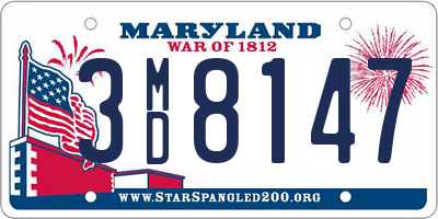 MD license plate 3MD8147