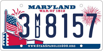 MD license plate 3MD8157