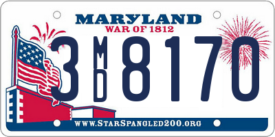 MD license plate 3MD8170