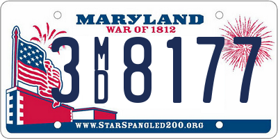 MD license plate 3MD8177