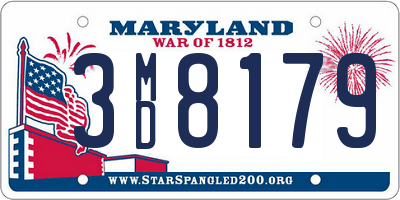 MD license plate 3MD8179
