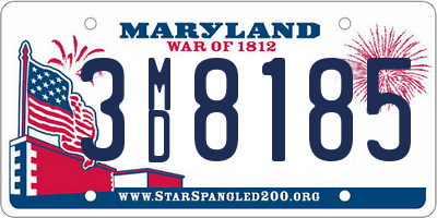 MD license plate 3MD8185