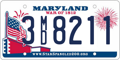 MD license plate 3MD8211