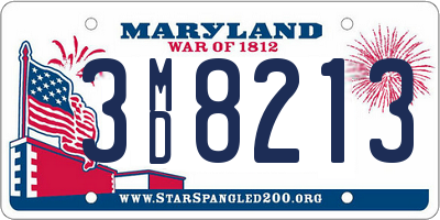 MD license plate 3MD8213