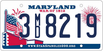 MD license plate 3MD8219