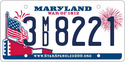 MD license plate 3MD8221