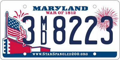 MD license plate 3MD8223