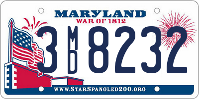 MD license plate 3MD8232