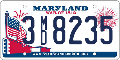 MD license plate 3MD8235